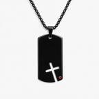Black Crossmark Pendant Necklace