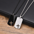 Black Crossmark Pendant Necklace