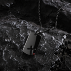 Black Crossmark Pendant Necklace
