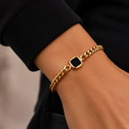 Gold Onyx Bracelet