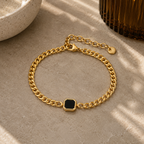 Gold Onyx Bracelet