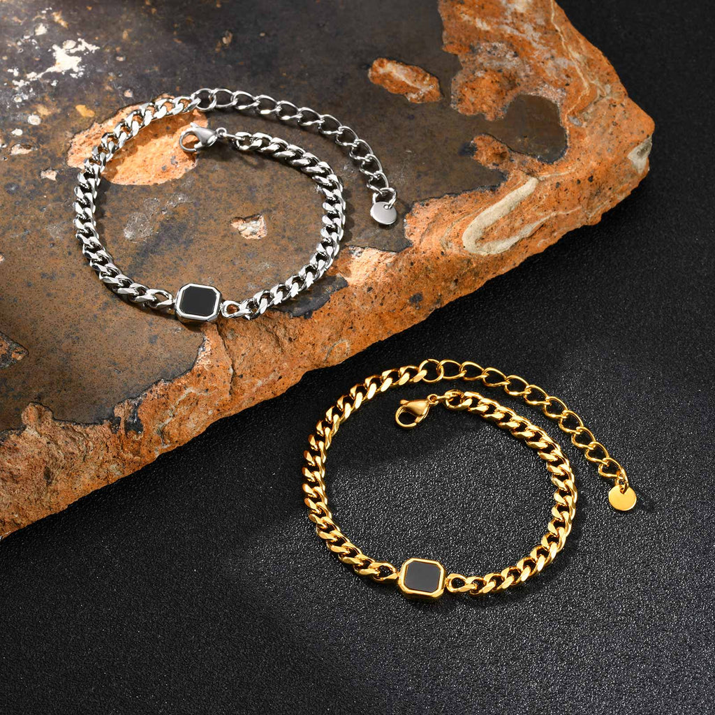 Gold Onyx Bracelet