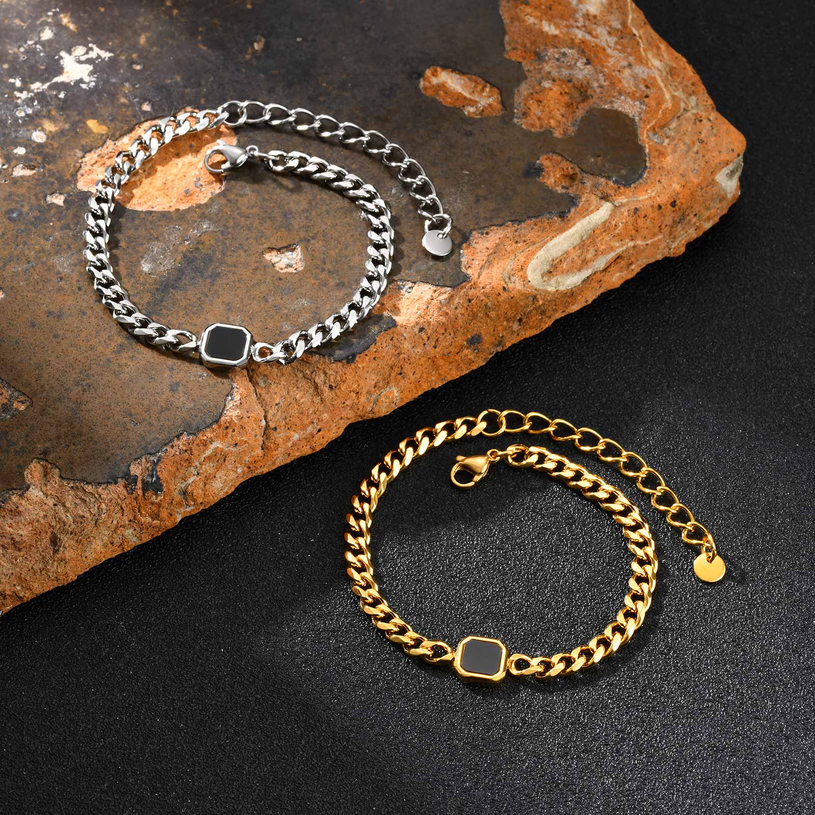 Gold Onyx Bracelet