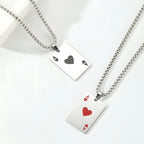 Ace of Hearts & Spades Matching Necklace Set
