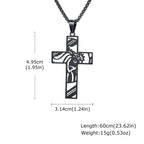 Black Jesus Cross Pendant Necklace
