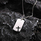 Silver Crossmark Pendant Necklace