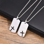 Silver Crossmark Pendant Necklace
