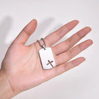 Silver Crossmark Pendant Necklace
