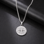 Silver Compass Pendant Necklace